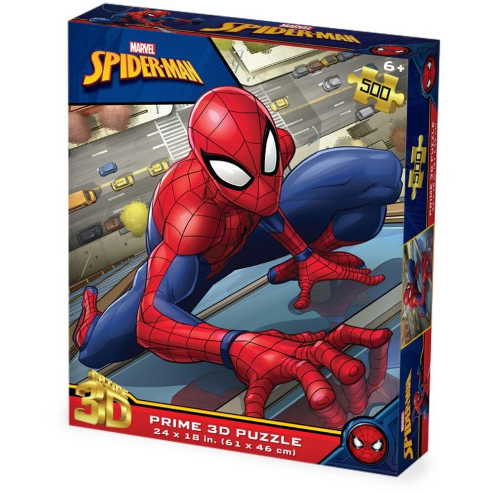 Marvel Spider-Man Climbing Building 500pc 24x18 in 3D Lenticular Puzzle